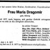 Koenig Maria 1884-1977 Todesanzeige